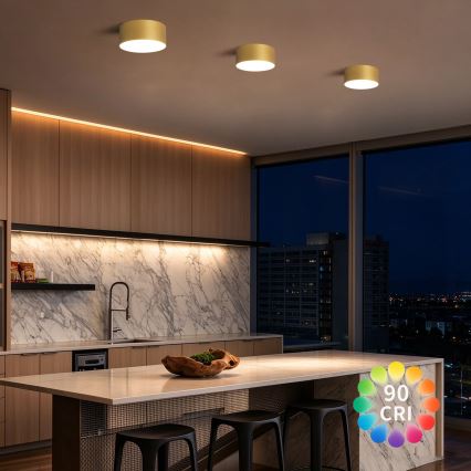 BRILAGI - LED plafondlamp voor badkamer FORIS LED/20W/230V Ø 15 cm goudkleurig IP44