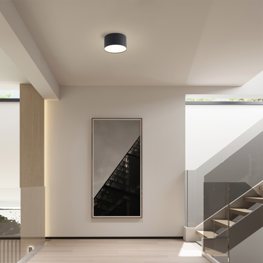 Brilagi - LED-plafondlamp voor badkamer FORIS LED/9W/230V Ø 9 cm zwart IP44