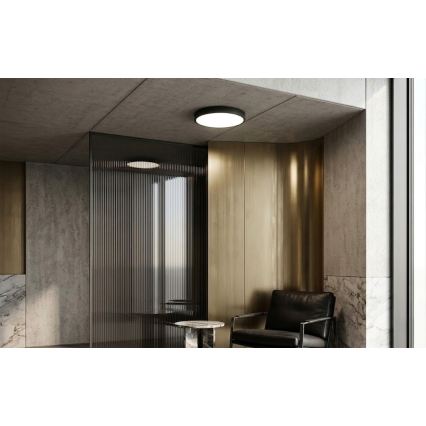 BRILAGI - LED plafondlamp voor badkamer met sensor ZENNA LED/24W/230V Ø 35 cm IP44 zwart