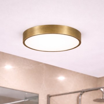 Brilagi - LED plafondlamp voor badkamer POOL LED/24W/230V 3000/4000/5500K Ø 30 cm IP54 messing