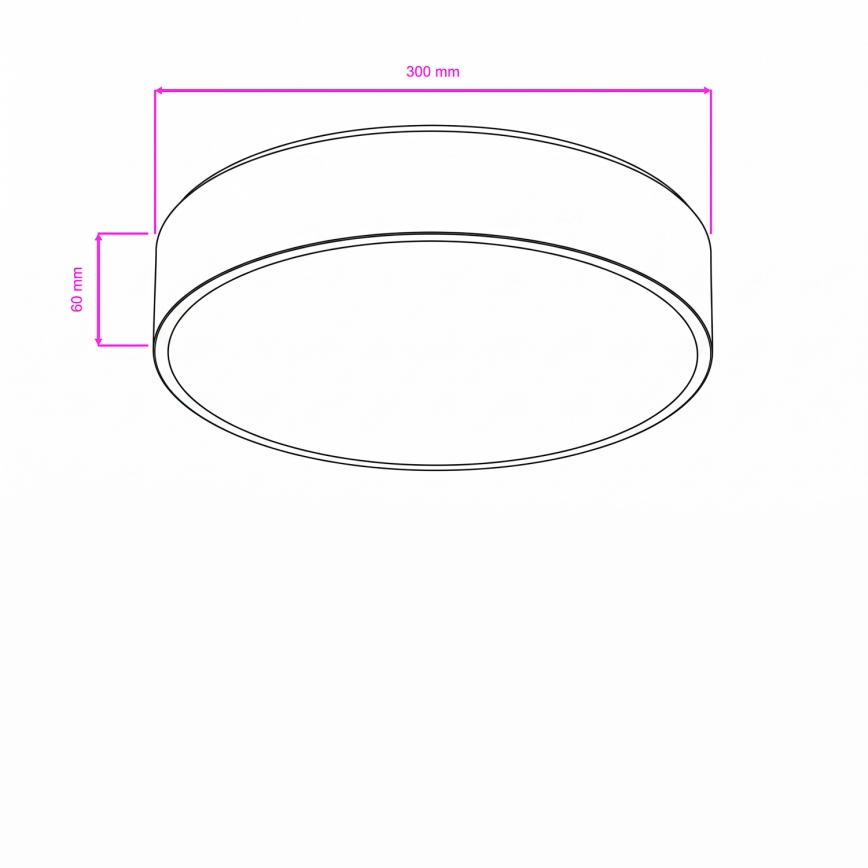 Brilagi - LED badkamerplafondlamp POOL LED/24W/230V 3000/4000/5500K Ø 30 cm IP54 zwart