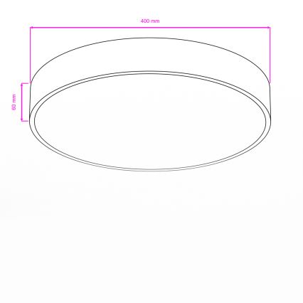Brilagi - LED-plafondlamp voor badkamer POOL LED/36W/230V 3000/4000/5500K Ø 40 cm IP54 brons