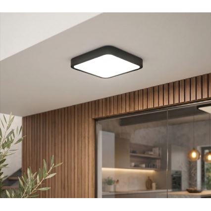 BRILAGI - LED plafondlamp voor de badkamer ZENNA LED/18W/230V 28,5x28,5 cm IP44 zwart