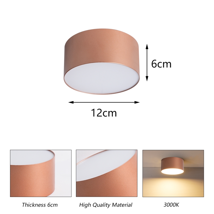 BRILAGI - LED plafondlamp voor de badkamer FORIS LED/14W/230V Ø 12 cm brons IP44