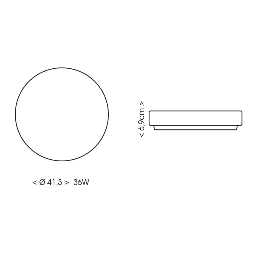 BRILAGI - ZENNA LED plafondlamp voor badkamer met sensor LED/36W/230V Ø 41,3 cm IP44 zwart + afstandsbediening