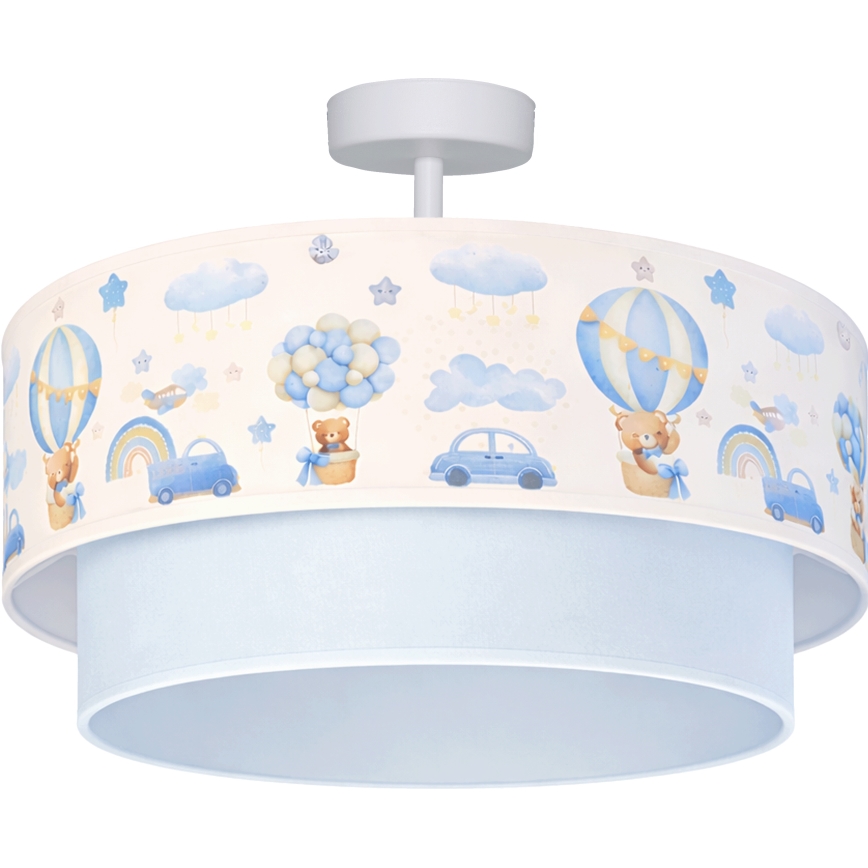 Brilagi - LED kinderlamp voor plafondmontage BOBO 1xE27/60W/230V Ø 40 cm crème/blauw met beertjes