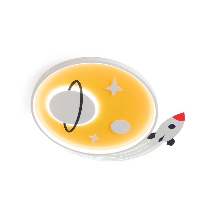 Brilagi -LED Plafondlamp voor kinderkamer STARSHIP LED/64W/230V 3000/4500K geel