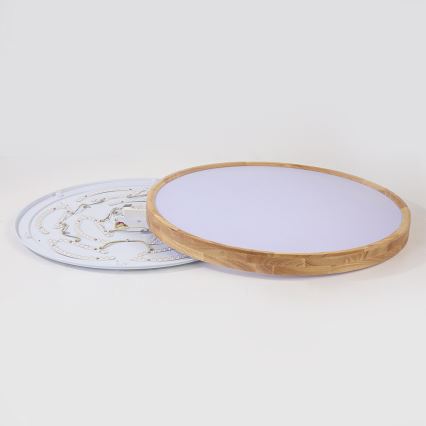 Brilagi - LED-plafondlamp WOODROUND/70W/230V 3000/4000/6000K Ø80 cm hout CRI 90