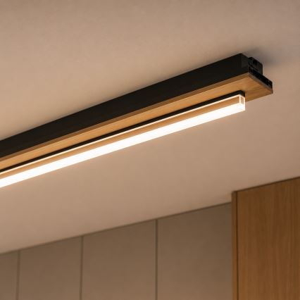 Brilagi - LED plafondlamp WOODY FLAT LED/25W/230V eiken/zwart