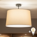 Brilagi - LED plafondluchter CERIA 1xE27/60W/230V Ø 45 cm zwart/beige
