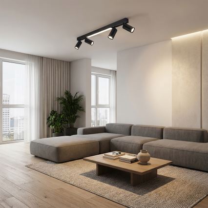 Brilagi - LED plafondspot SELE 4xGU10/30W/230V + LED/20W zwart