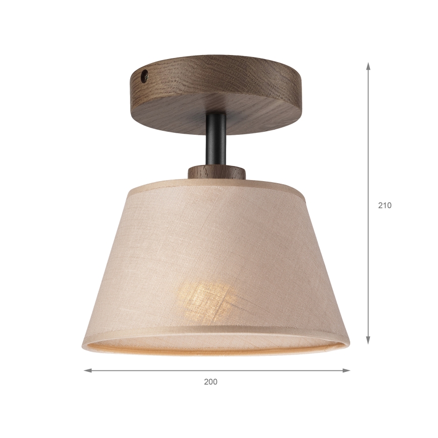 Brilagi - LED  Plafonnier ANTHONY 1xE14/60W/230V chêne noyer/beige