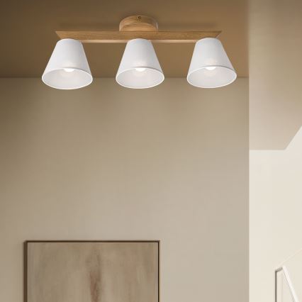 Brilagi - LED  Plafonnier ANTHONY 3xE14/40W/230V chêne/blanc