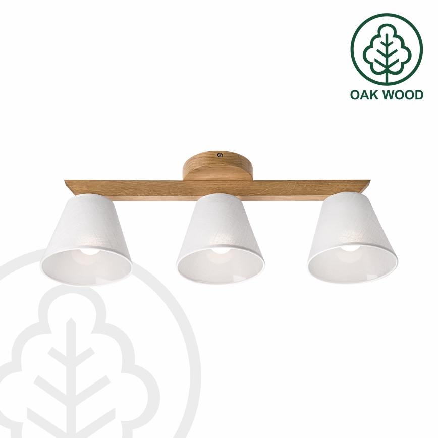 Brilagi - LED  Plafonnier ANTHONY 3xE14/40W/230V chêne/blanc