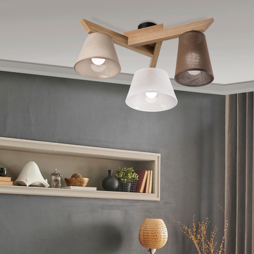 Brilagi - LED  Plafonnier ANTHONY 3xE14/40W/230V chêne