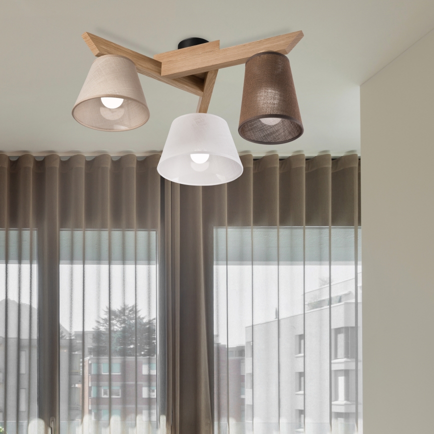 Brilagi - LED  Plafonnier ANTHONY 3xE14/40W/230V chêne