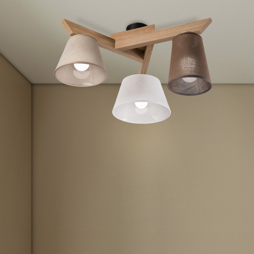 Brilagi - LED  Plafonnier ANTHONY 3xE14/40W/230V chêne
