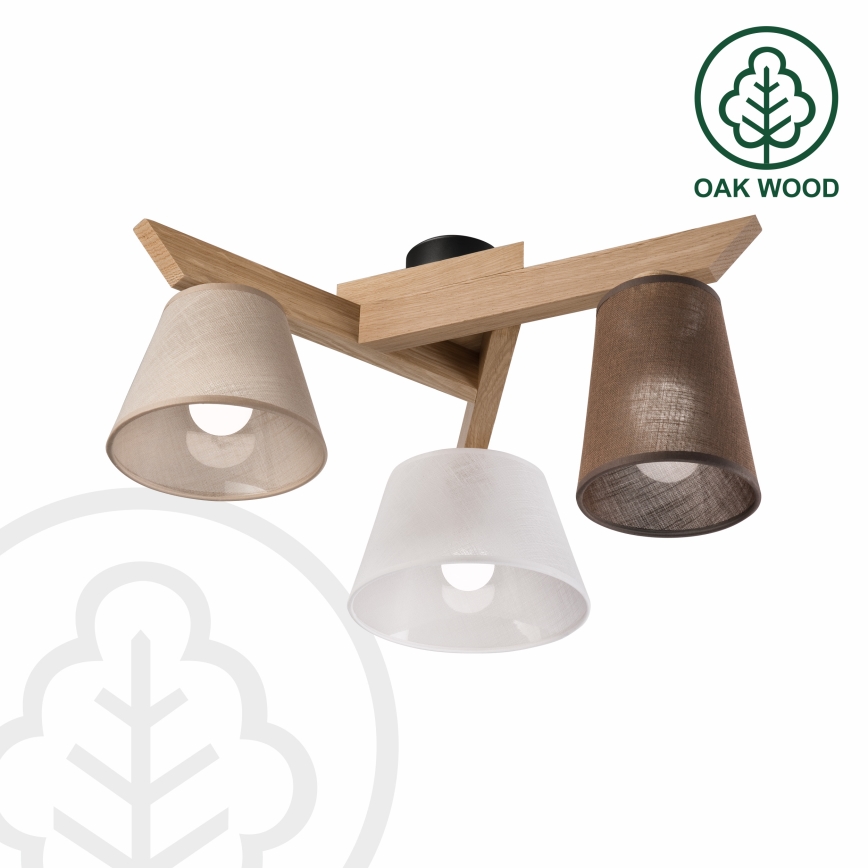 Brilagi - LED  Plafonnier ANTHONY 3xE14/40W/230V chêne