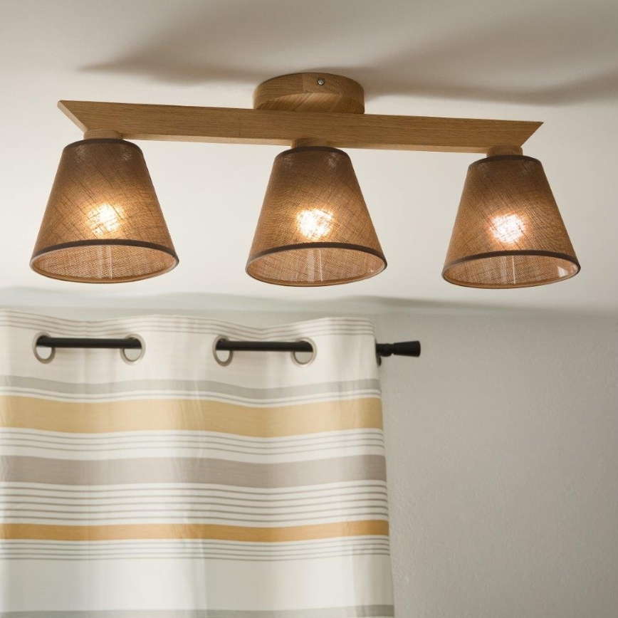 Brilagi - LED  Plafonnier ANTHONY 3xE14/40W/230V chêne/marron