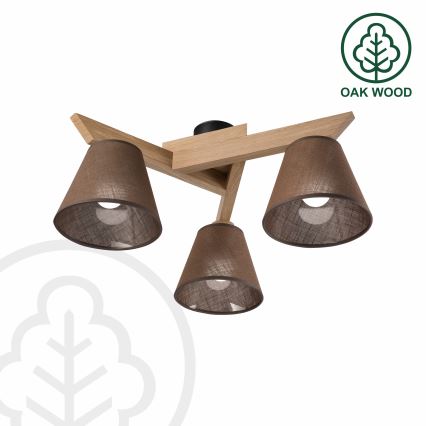 Brilagi - LED  Plafonnier ANTHONY 3xE14/40W/230V chêne/marron