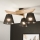 Brilagi - LED  Plafonnier ANTHONY 3xE14/40W/230V chêne/noir