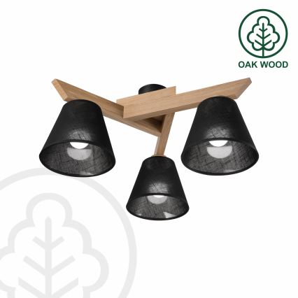 Brilagi - LED  Plafonnier ANTHONY 3xE14/40W/230V chêne/noir