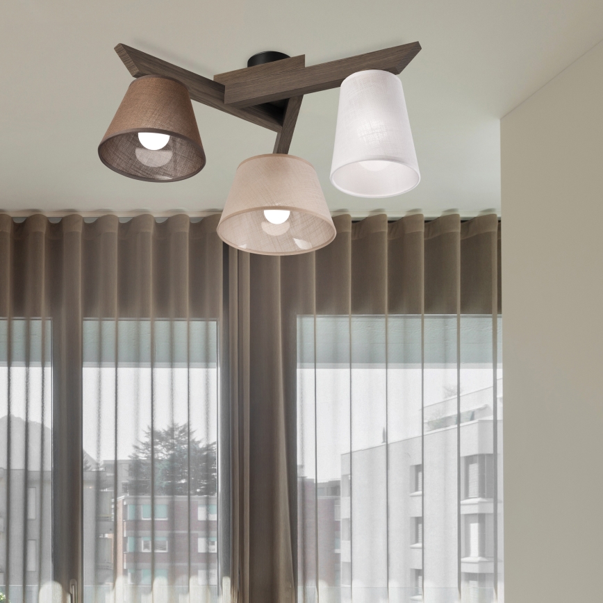 Brilagi - LED  Plafonnier ANTHONY 3xE14/40W/230V chêne noyer