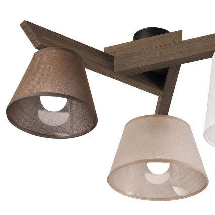 Brilagi - LED  Plafonnier ANTHONY 3xE14/40W/230V chêne noyer