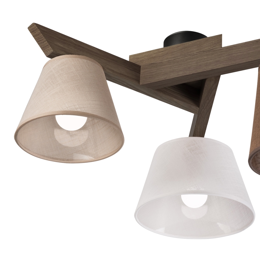 Brilagi - LED  Plafonnier ANTHONY 3xE14/40W/230V chêne noyer
