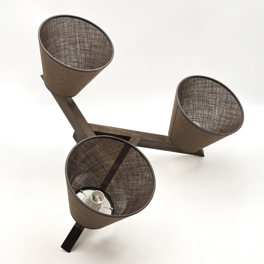 Brilagi - LED  Plafonnier ANTHONY 3xE14/40W/230V chêne noyer/marron