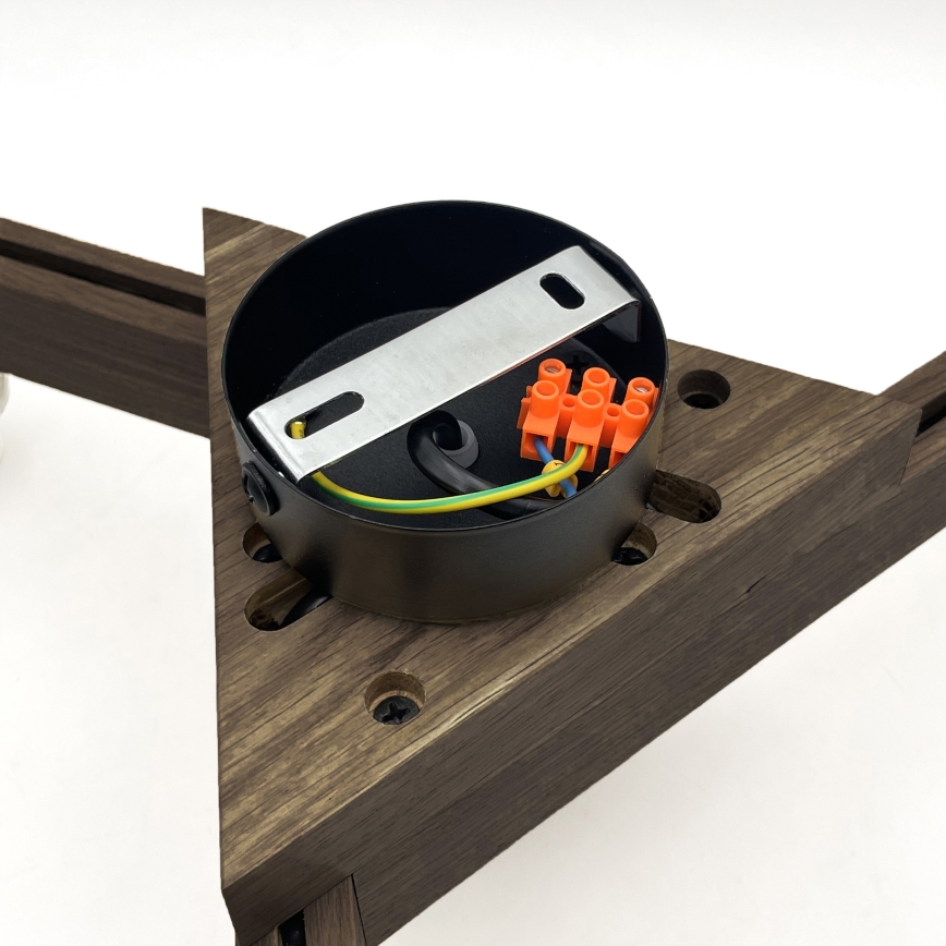 Brilagi - LED  Plafonnier ANTHONY 3xE14/40W/230V chêne noyer/marron