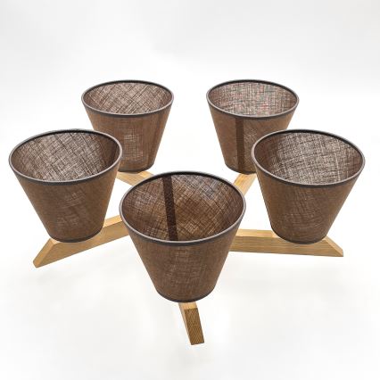Brilagi - LED  Plafonnier ANTHONY 5xE14/40W/230V chêne/marron