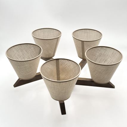 Brilagi - LED  Plafonnier ANTHONY 5xE14/40W/230V chêne noyer/beige