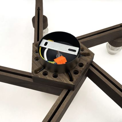 Brilagi - LED  Plafonnier ANTHONY 5xE14/40W/230V chêne noyer/beige