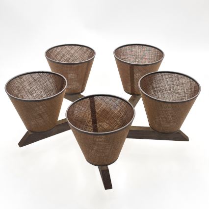 Brilagi - LED  Plafonnier ANTHONY 5xE14/40W/230V chêne noyer/marron