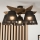 Brilagi - LED  Plafonnier ANTHONY 5xE14/40W/230V chêne noyer/noir