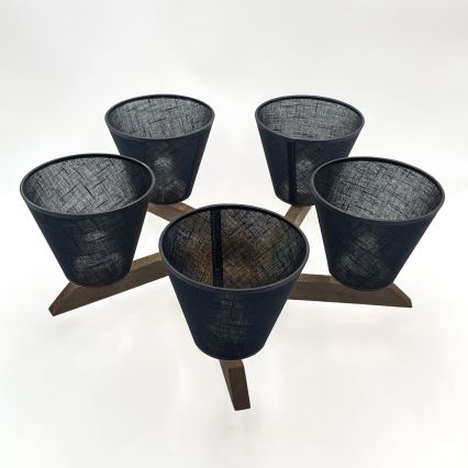 Brilagi - LED  Plafonnier ANTHONY 5xE14/40W/230V chêne noyer/noir