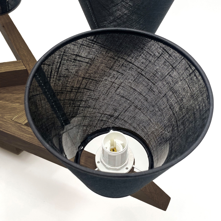 Brilagi - LED  Plafonnier ANTHONY 5xE14/40W/230V chêne noyer/noir