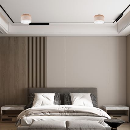 Brilagi - LED Plafonnier BELLADONNA 1xE27/15W/230V d.30 cm beige/chêne