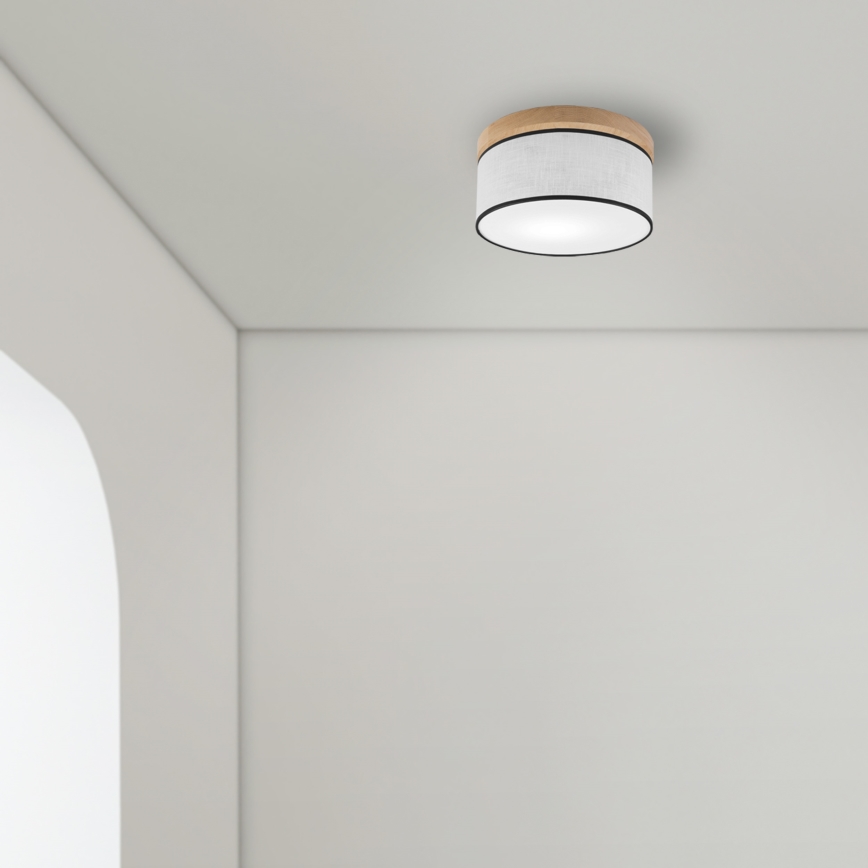 Brilagi - LED Plafonnier BELLADONNA 1xE27/15W/230V d. 30 cm blanc/chêne