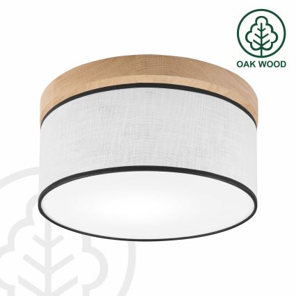 Brilagi - LED Plafonnier BELLADONNA 1xE27/15W/230V d. 30 cm blanc/chêne