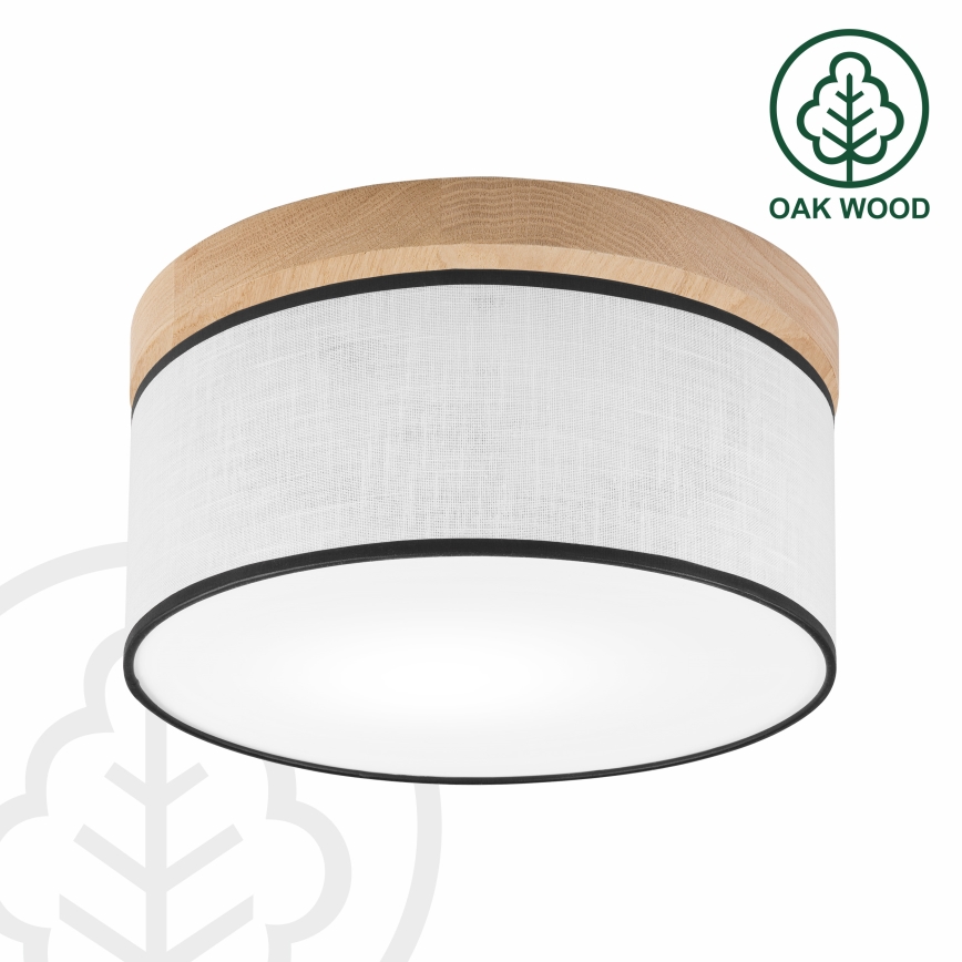 Brilagi - LED Plafonnier BELLADONNA 1xE27/15W/230V d. 30 cm blanc/chêne