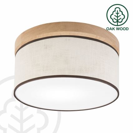 Brilagi - LED Plafonnier BELLADONNA 1xE27/15W/230V d. 30 cm crème/chêne