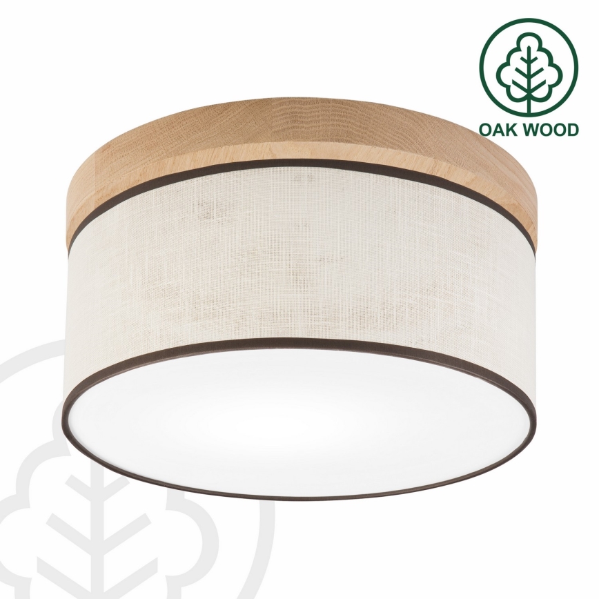 Brilagi - LED Plafonnier BELLADONNA 1xE27/15W/230V d. 30 cm crème/chêne