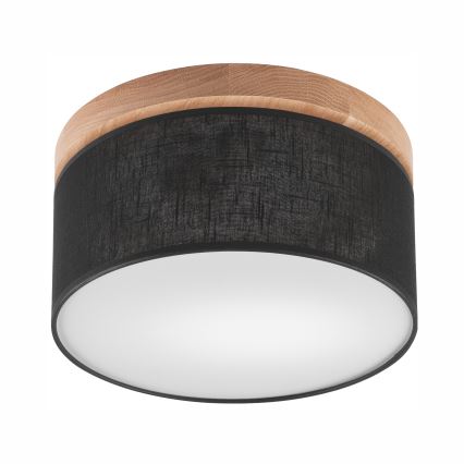 Brilagi - LED Plafonnier BELLADONNA 1xE27/15W/230V d.30 cm noir/chêne