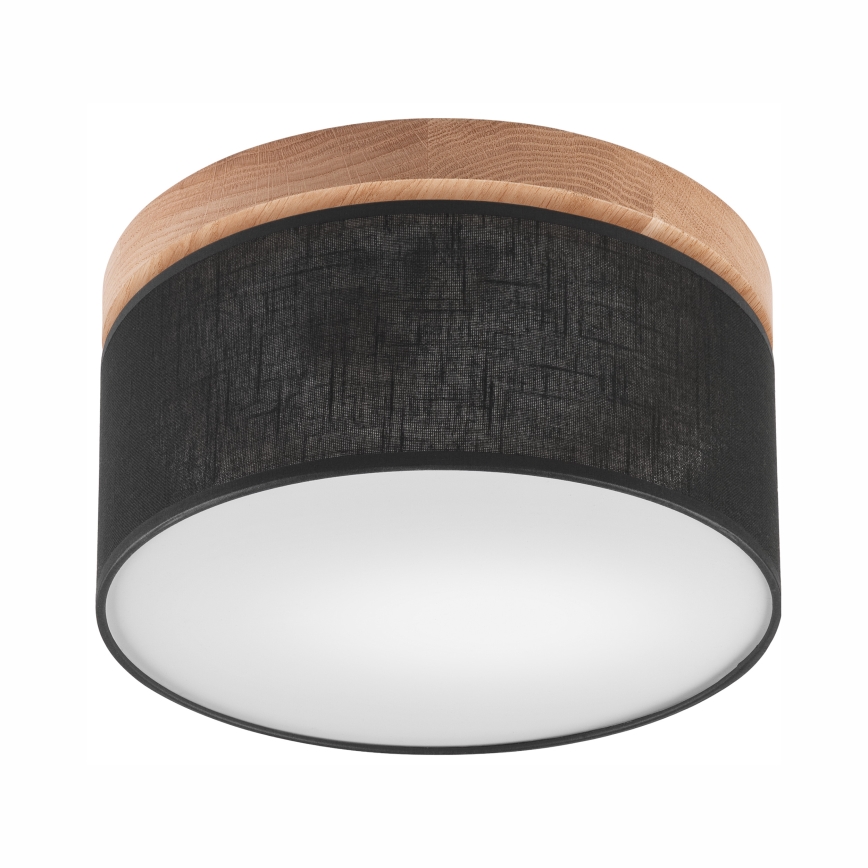 Brilagi - LED Plafonnier BELLADONNA 1xE27/15W/230V d.30 cm noir/chêne