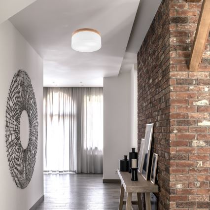 Brilagi - LED Plafonnier BELLADONNA 2xE27/15W/230V d. 40 cm blanc/chêne