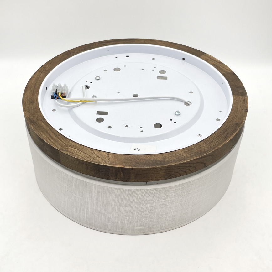 Brilagi - LED Plafonnier BELLADONNA 2xE27/15W/230V d. 40 cm blanc/chêne noyer