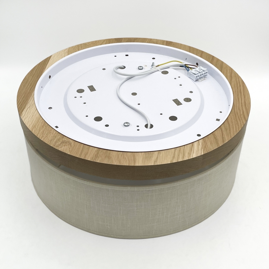 Brilagi - LED Plafonnier BELLADONNA 2xE27/15W/230V d. 40 cm crème/chêne