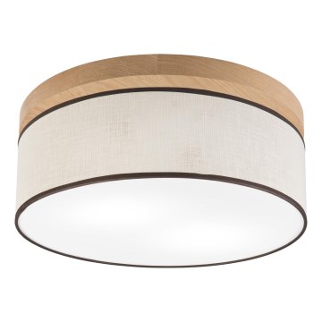 Brilagi - LED Plafonnier BELLADONNA 2xE27/15W/230V d. 40 cm crème/chêne